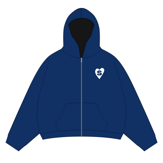Everyone I Love Is Here Zip-Up (Navy)